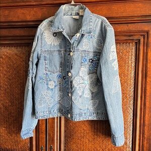 Embroidered Light Blue Denim Jacket